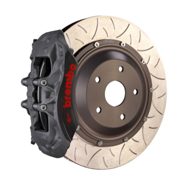 Brembo - Brembo 3K3.8055A Brembo 12-16 Porsche Boxster (Excl PCCB) PISTA Front BBK 355x35x53a T3 2pc Rotor Slotted - Clear HA