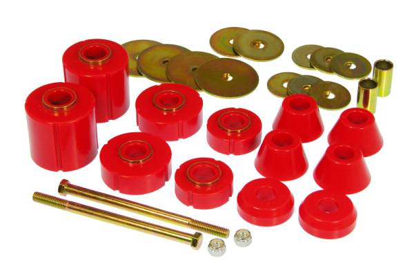 Prothane - Prothane 7-103 Prothane 67-72 GM Body Mount 12 Bushing Kit - Red