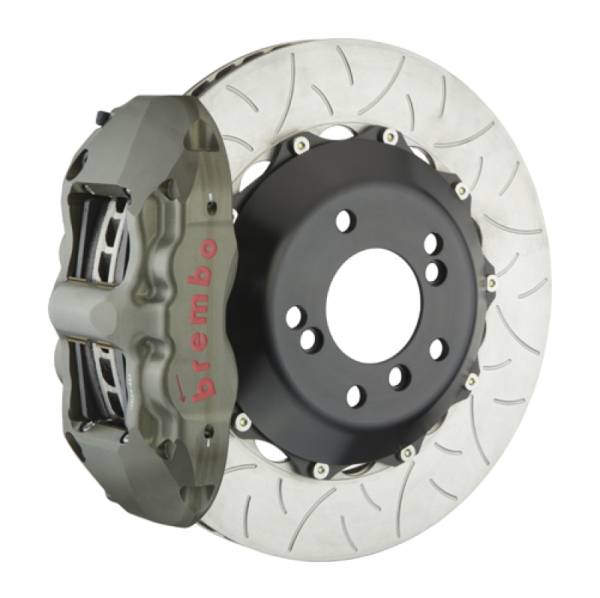 Brembo - Brembo 4K2.8014A Brembo 06-12 997 Turbo (Excl PCCB) PISTA Rr Race BBK 4Pis Forged 350x28 x6 4a 2pc Rotor T3-Clear HA