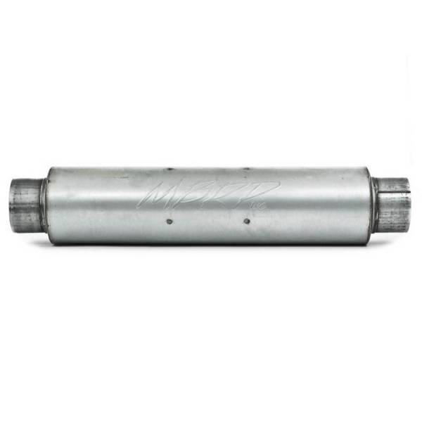 MBRP - MBRP Exhaust pM1004A MBRP Universal Quiet Tone Muffler 4in Inlet/Outlet 24in Body 6in Dia 30in Overall Aluminum