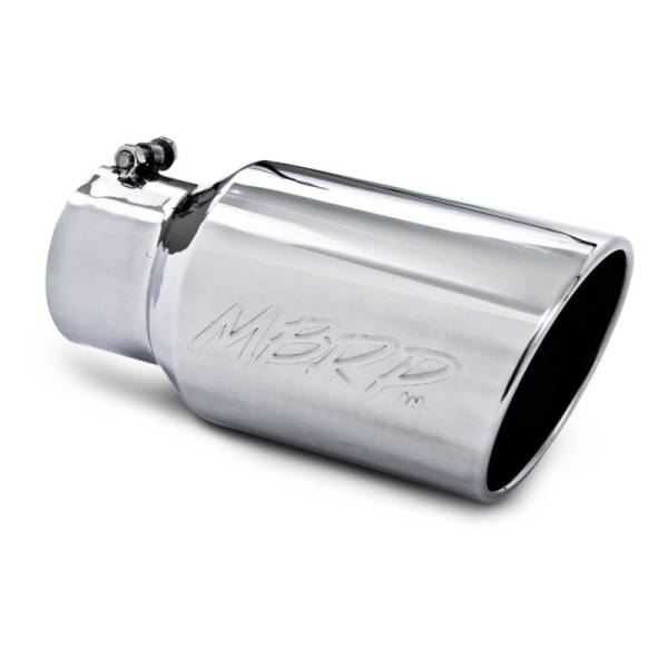MBRP - MBRP Exhaust pT5073 MBRP Universal Tip 6 O.D. Angled Rolled End 4 inlet 12 length