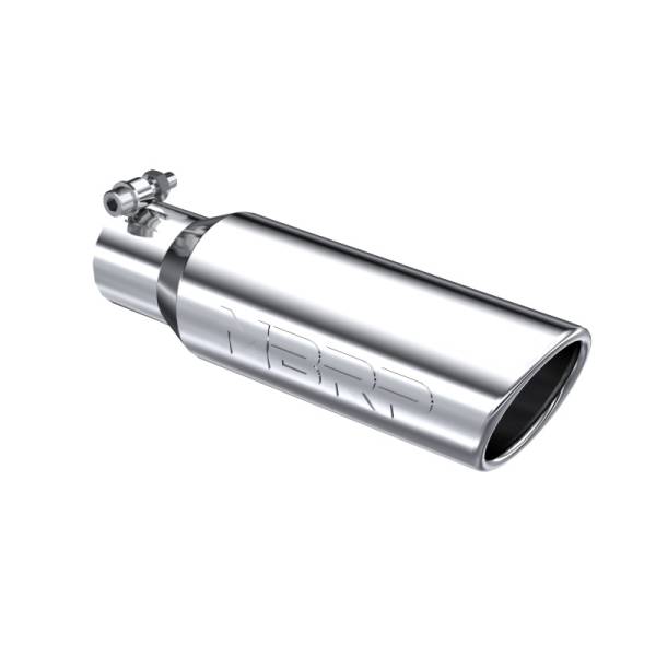 MBRP - MBRP Exhaust pT5113 MBRP Universal Tip 3in O.D. Angled Rolled End 2 inlet 10 length