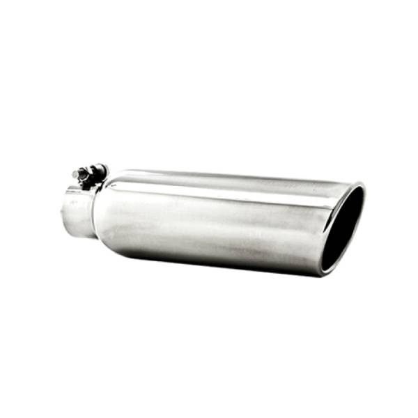 MBRP - MBRP Exhaust pT5147 MBRP Universal Tip 3.5in OD 2.25in Inlet 12in L Angled Cut Rolled End Clampless No-Weld T304