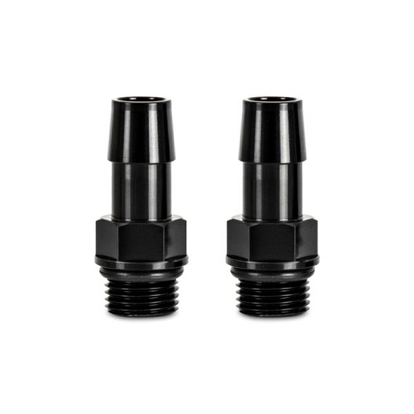 Mishimoto - Mishimoto MMFT-M16-12BK Mishimoto 16X1.5 TO 1/2in. Hose Barb Aluminum Fittings (Pack of 2)