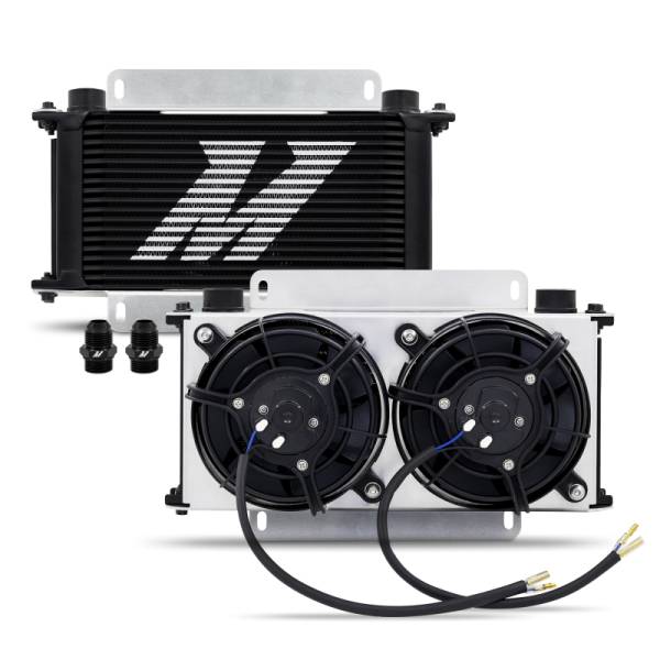 Mishimoto - Mishimoto MMOC-19-K Mishimoto Universal Oil Cooler Kit - 19 Row Cooler and 2x5in Fans