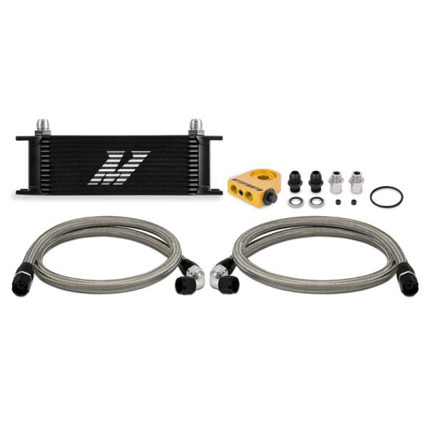 Mishimoto - Mishimoto MMOC-U13TBK Mishimoto Universal Thermostatic Oil Cooler Kit 13-Row Black