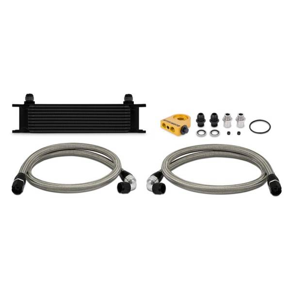 Mishimoto - Mishimoto MMOC-UTBK Mishimoto Universal Thermostatic 10 Row Oil Cooler Kit - Black