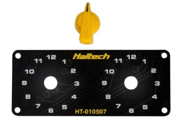 Haltech - Haltech HT-010509 Haltech Dual Switch Panel Kit w/Yellow Knob