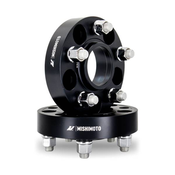 Mishimoto - Mishimoto MMWS-012-250BK Mishimoto Mishimoto Wheel Spacers 5x114.3 64.1 CB M14x1.5 25mm BK - Fits 2017-2023 Tesla 3, Y