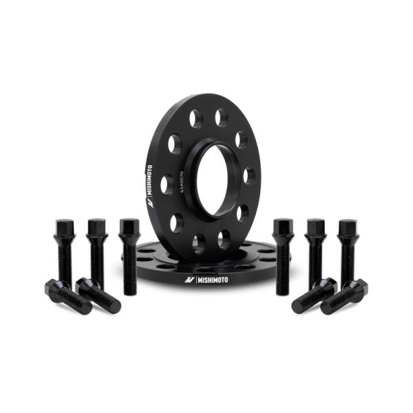 Mishimoto - Mishimoto MMWS-015-120BK Mishimoto Wheel Spacers - 5x112 - 66.5 - 12 - M14 - Black - Fits select 2014-2024 BMW, Mini applications