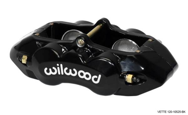 Wilwood - Wilwood 120-10525-BK Wilwood Caliper-D8-4 Front Black 1.88in Pistons 1.25 Disc