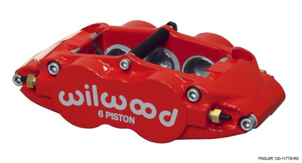 Wilwood - Wilwood 120-11778-RD Wilwood Caliper-Narrow Superlite 6R-RH - Red 1.62/1.12/1.12in Pistons 1.25in Disc