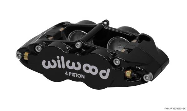 Wilwood - Wilwood 120-12501-BK Wilwood Caliper-Narrow Superlite 4R - Black 1.75/1.75in Pistons 1.25in Disc
