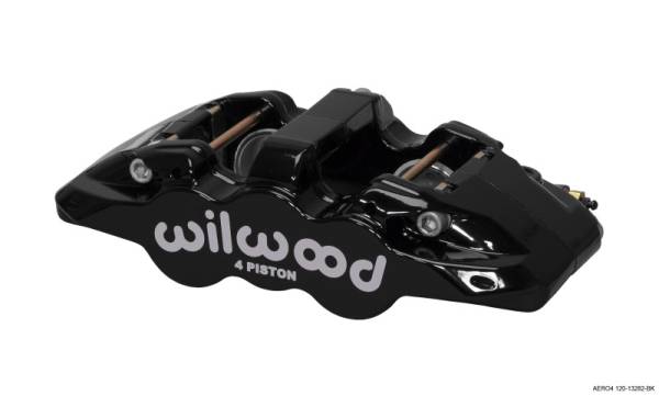 Wilwood - Wilwood 120-13282-BK Wilwood Caliper-Aero4-L/H - Black 1.62/1.38in Pistons 1.25in Disc