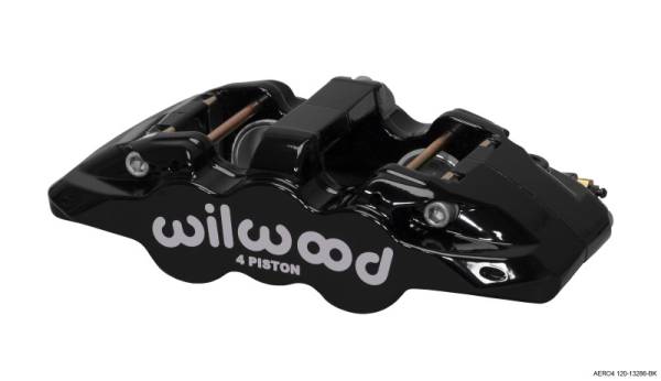 Wilwood - Wilwood 120-13286-BK Wilwood Caliper-Aero4-L/H - Black 1.88/1.62in Pistons 1.25in Disc