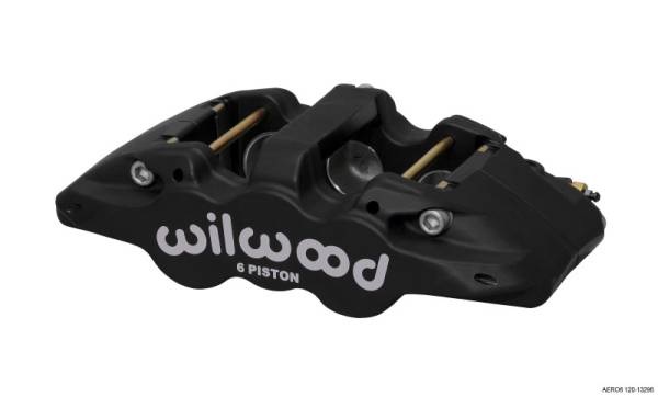 Wilwood - Wilwood 120-13296 Wilwood Caliper-Aero6-L/H - Black Anodize 1.75/1.38/1.38in Pistons 1.25in Disc