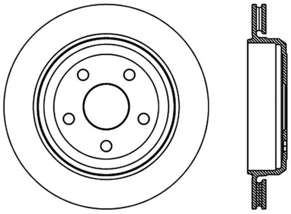 Stoptech - Stoptech 126.58007SL StopTech Slotted Sport Brake Rotor 11-17 Jeep Grand Cherokee (Excludes SRT8)