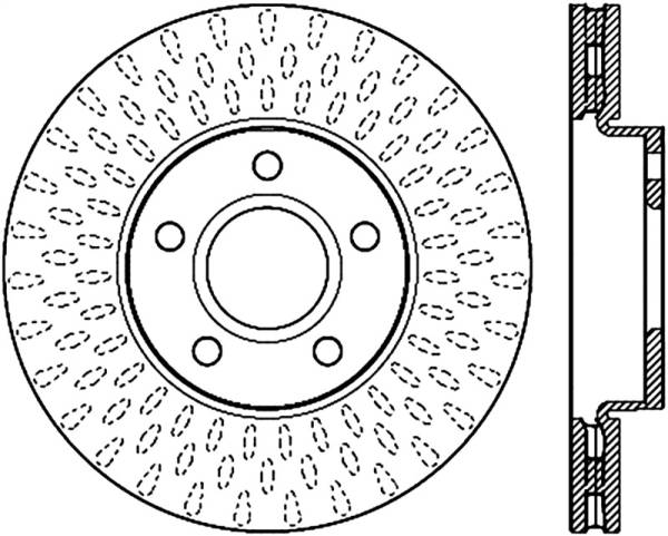 Stoptech - Stoptech 126.61100SR StopTech Slotted Sport Brake Rotor