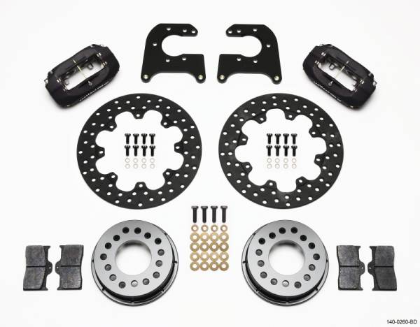 Wilwood - Wilwood 140-0260-BD Wilwood Forged Dynalite Rear Drag Kit Drilled Rotor Mopar-Dana 2.36in Offset