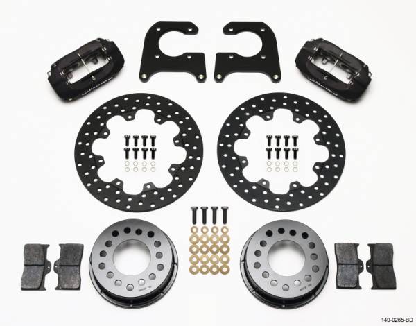 Wilwood - Wilwood 140-0265-BD Wilwood Forged Dynalite Rear Drag Kit Drilled Rotor M-W / Lamb Ends 1/2in Studs