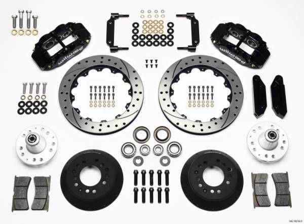 Wilwood - Wilwood 140-10219-D Wilwood Narrow Superlite 6R Front Hub Kit 12.88in Drilled 1968-1969 Mustang Disc Spindle