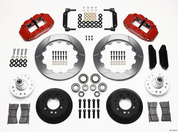 Wilwood - Wilwood 140-10220-R Wilwood Narrow Superlite 6R Front Hub Kit 12.88in Red 1970-1973 Mustang Disc Spindle