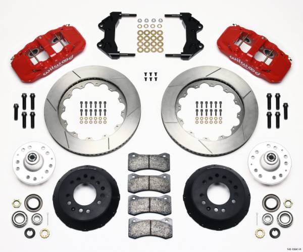 Wilwood - Wilwood 140-10641-R Wilwood AERO6 Front Hub Kit 14.00-Red WWE ProSpindle