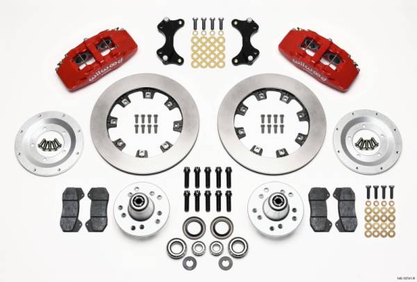 Wilwood - Wilwood 140-10741-R Wilwood Dynapro 6 Front Hub Kit 12.19in Red WWE ProSpindle