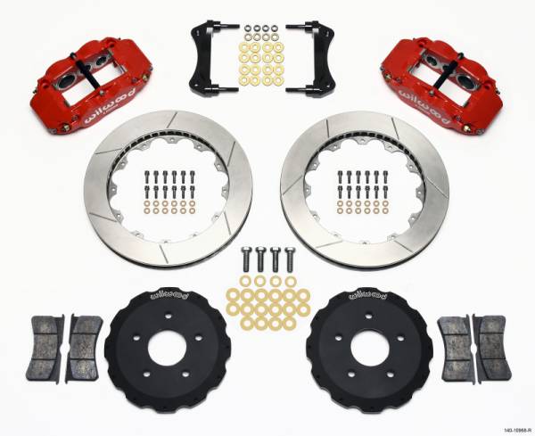 Wilwood - Wilwood 140-10968-R Wilwood Narrow Superlite 6R Front Hat Kit 13.06in Red Backdraft Cobra (BMW E36 Based)
