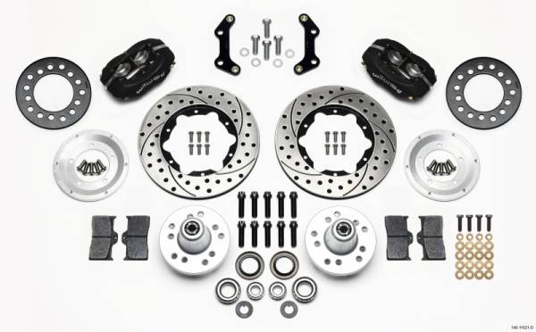 Wilwood - Wilwood 140-11021-D Wilwood Forged Dynalite Front Kit 11.00in Drilled 70-72 CDP B & E Body-Disc