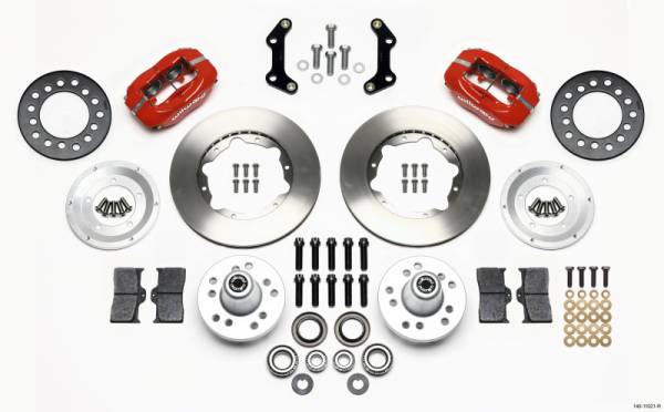 Wilwood - Wilwood 140-11021-R Wilwood Forged Dynalite Front Kit 11.00in Red 70-72 CDP B & E Body-Disc