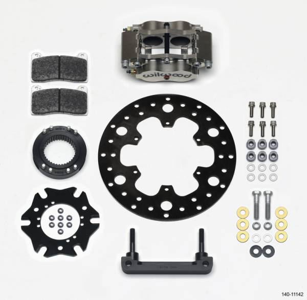 Wilwood - Wilwood 140-11142 Wilwood Billet Narrow Dynalite Radial Mount Rear Inboard Midget Kit 10.50in x 0.35 Drilled Disc