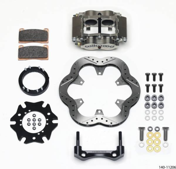 Wilwood - Wilwood 140-11206 Wilwood Billet Narrow Dynalite Radial Mount Rear Inboard Sprint Kit 10.50in SuperAlloy Vented Rotor