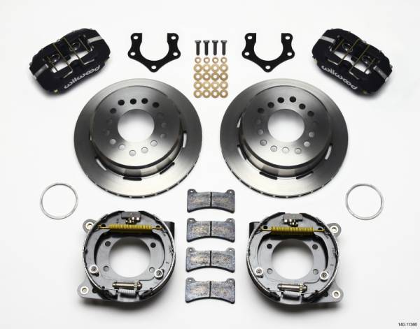 Wilwood - Wilwood 140-11386 Wilwood Dynapro Low-Profile 11.00in P-Brake Kit Mopar/Dana 2.50in Off w/Snap Ring Bearing
