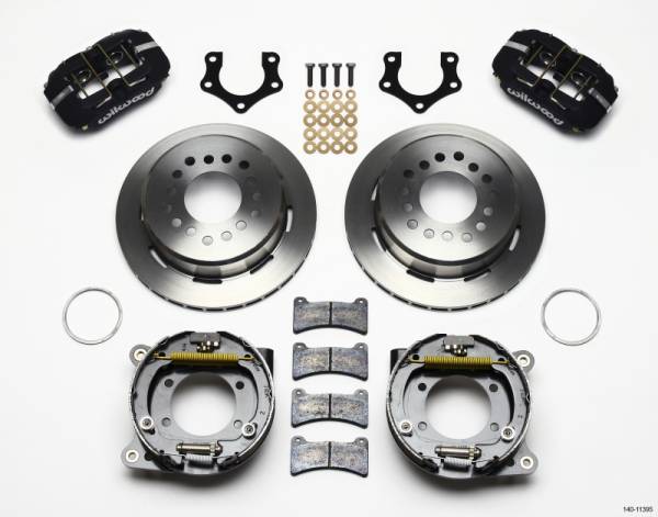 Wilwood - Wilwood 140-11395 Wilwood Dynapro Low-Profile 11.00in P-Brake Kit Mopar/Dana 2.36in Off w/Snap Ring Bearing