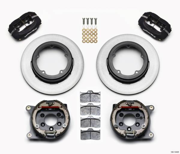 Wilwood - Wilwood 140-12420 Wilwood Forged Dynalite P/S Park Brake Kit Strange Eng Floater 3.49in Offset