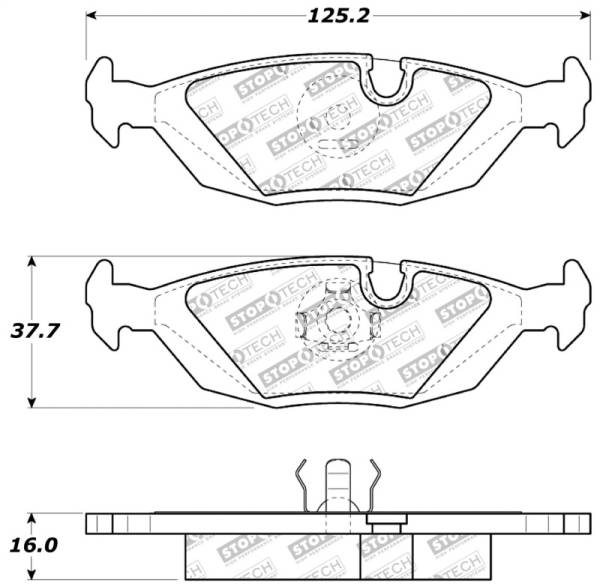 Stoptech - Stoptech 309.02790 StopTech Performance Rear Brake Pads