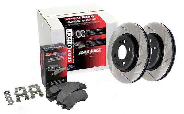 Stoptech - Stoptech 935.33148 Street Axle Pack, Drilled & Slotted, 4 Wheel