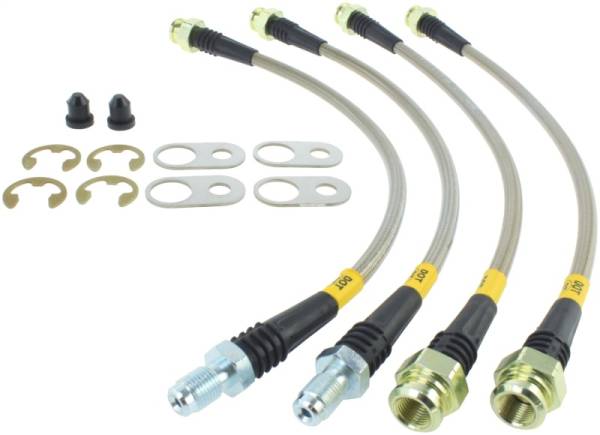 Stoptech - Stoptech 950.46509 StopTech 08-10 Mitsubishi Lancer Ralliart Stainless Steel Rear Brake Lines