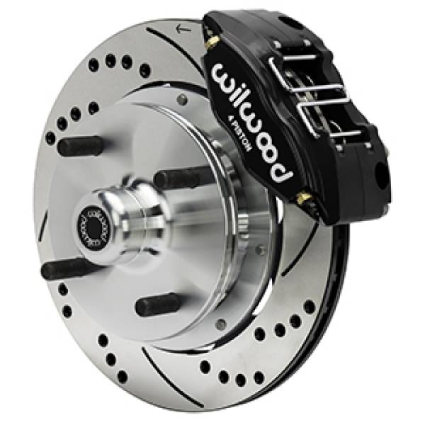 Wilwood - Wilwood 140-17473-D Wilwood 70-72 Porsche 914 Front Powerlite Brake Kit Drilled & Slotted - Black