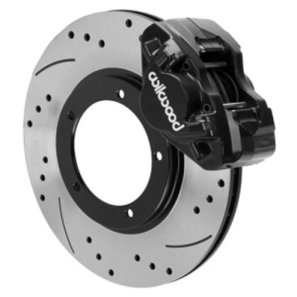 Wilwood - Wilwood 140-17652-D Wilwood 69-74 Porsche 911 D31 11.10in. Front Brake Kit w/ Flex Lines - Drilled Rotors (Black)