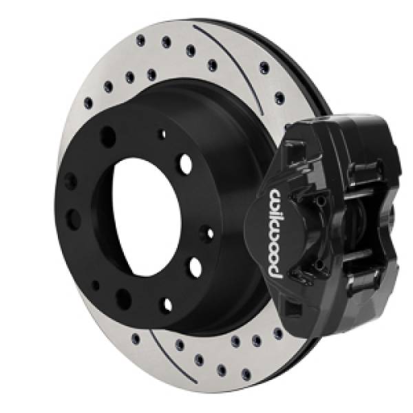 Wilwood - Wilwood 140-17655-D Wilwood 69-83 Porsche 911 D31 11.42in. Rear Brake Kit w/ Flex Lines - Drilled Rotors (Black)