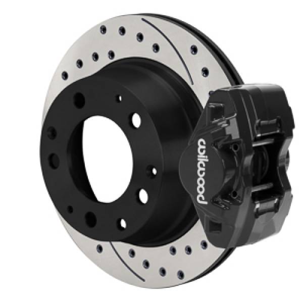 Wilwood - Wilwood 140-17656-D Wilwood 84-89 Porsche 911 D31 11.42in. Rear Brake Kit w/ Flex Lines - Drilled Rotors (Black)