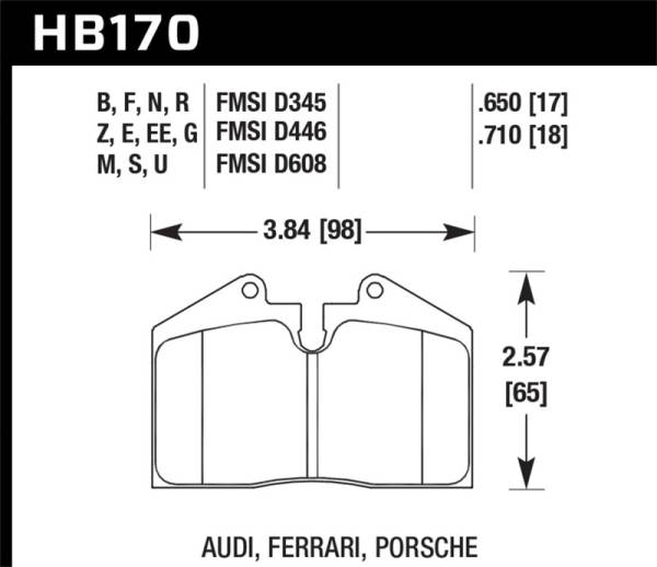 Hawk Performance - Hawk Performance kHB170N.650 Hawk HP+ Street Brake Pads