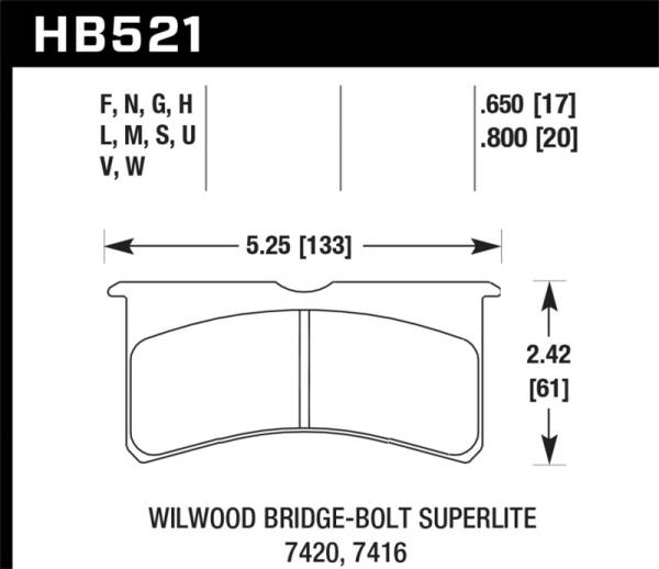 Hawk Performance - Hawk Performance kHB521F.800 Hawk HPS Street Brake Pads