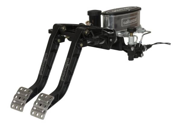 Wilwood - Wilwood 340-14360 Wilwood Adjustable-Tandem Dual Pedal - Brake / Clutch - Fwd. Swing Mount - 6.25:1 - Black E-Coat