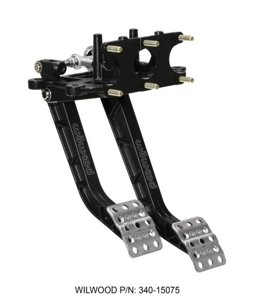 Wilwood - Wilwood 340-15075 Wilwood Adjustable-Trubar Dual Pedal - Brake / Clutch - Rev. Swing Mount -6.25:1 Brake 5.1:1 Clutch