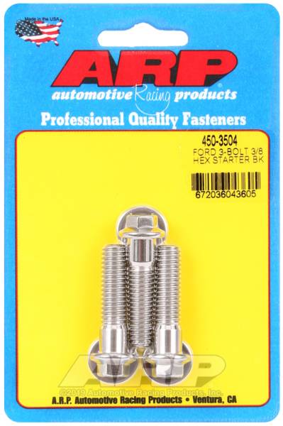 ARP - ARP 450-3504 ARP Ford SS 3-Bolt Hex Starter Bolt Kit
