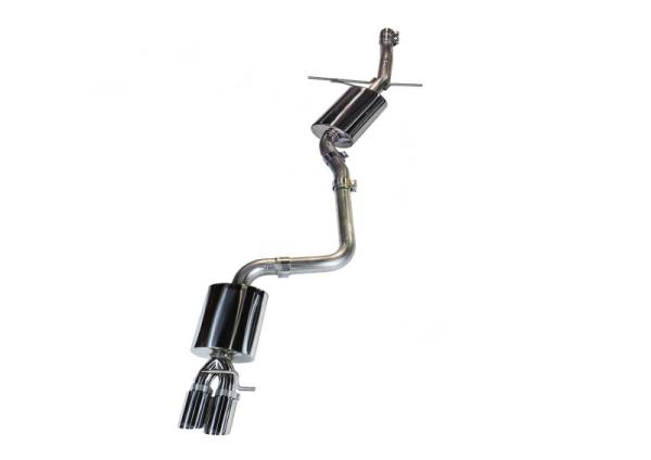 AWE Tuning - AWE Tuning 3015-22010 AWE Tuning Audi B8 A4 Touring Edition Exhaust - Single Side Polished Silver Tips
