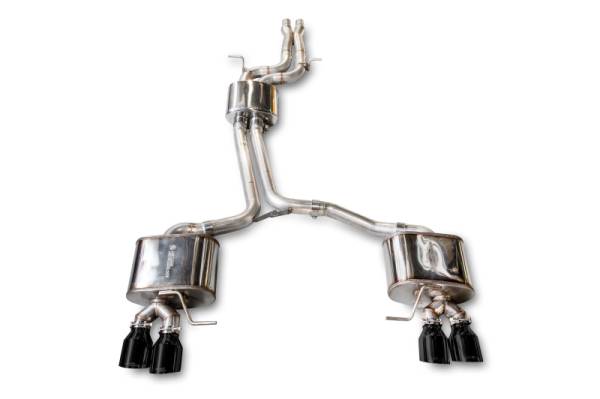 AWE Tuning - AWE Tuning 3015-43056 AWE Tuning Audi 8R SQ5 Touring Edition Exhaust - Quad Outlet Diamond Black Tips